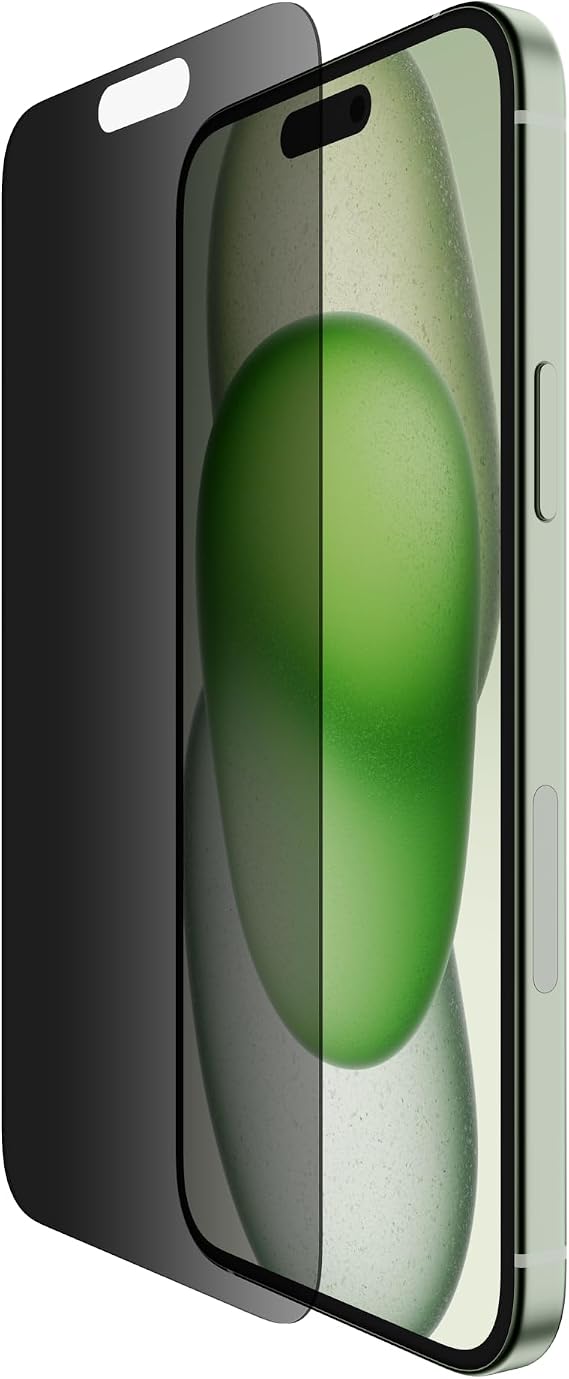 Belkin InvisiGlass Privacy Screen Protector iPhone 15 Plus/14 Pro Max | ion-exchange strengthened glass, 2-way privacy filter, scratch resistant, case-compatible, anti-spy screen guard