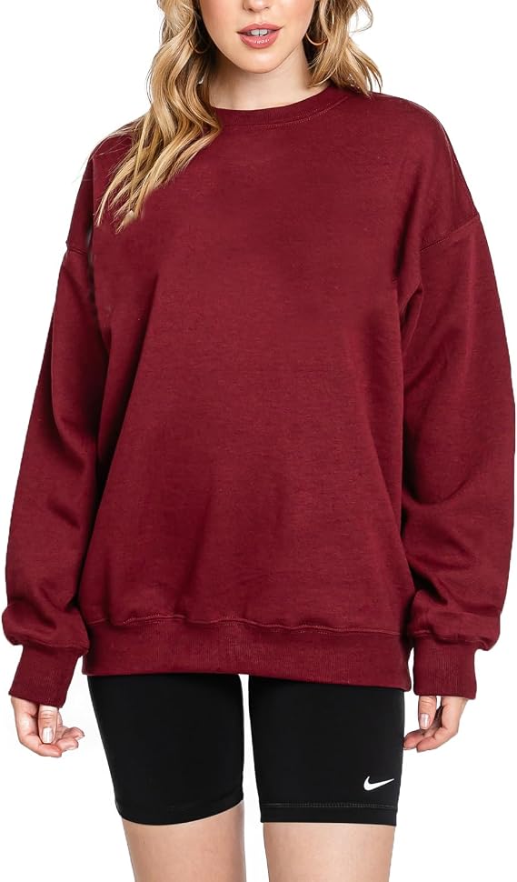 Urban Look Womens Loose Fit California and Los Angeles Fleece Sweatshirts