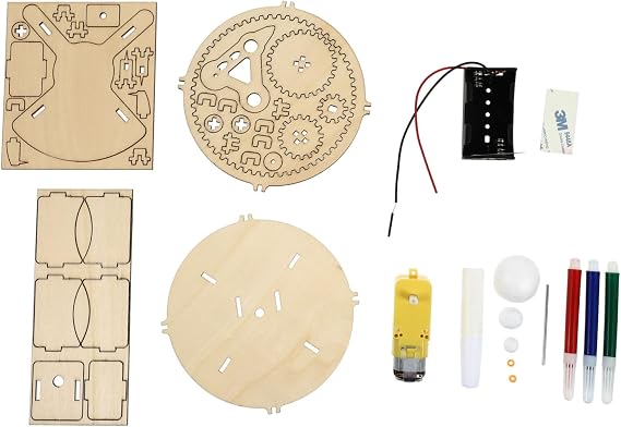 Milisten 1Set Assembling Solar System Model Kit DIY Earth Moon Sun Orbital Model Educational Teaching Aid for Enhance Astronomy Knowledge Spark Interest Space Exploration