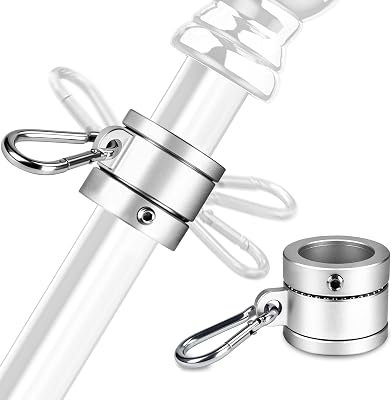 Flag Pole Rings 1 Inch, Aluminum 360 Rotating Flag Pole Swivel Rings for 0.85-1.02 Inch Diameter Flagpole, Flag Pole Spinners Rings with Bearing Silver