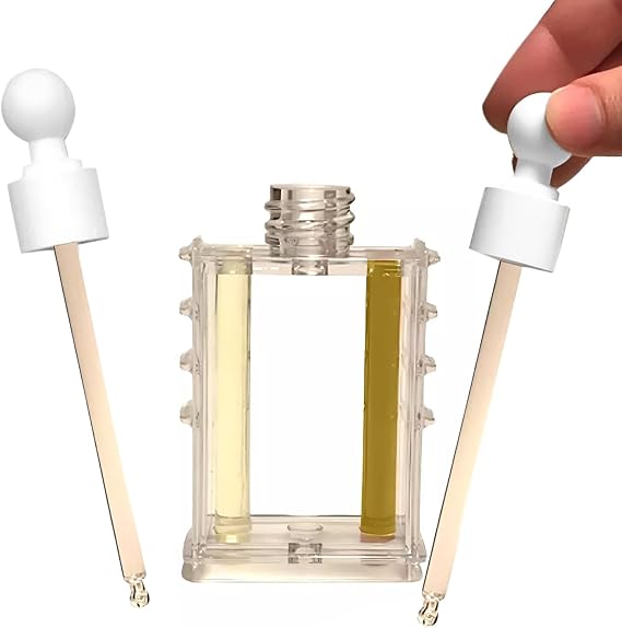 Fryer Oil Test Kit, Two Color Visual Guide With Glass Dropper, Food Service Clear Frying Oil Testing Monitoring & Replacement Indicator Professional Tool (Home Usage, Periodic frying)