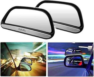 MACHSWON Blind Spot Car Mirror, Vehicle Adjustable 360 ° Rotation Auxiliary Convex Wide Angle, Auto Snap Way Clip On Side Rearview Mirror Universal for Car Truck SUV