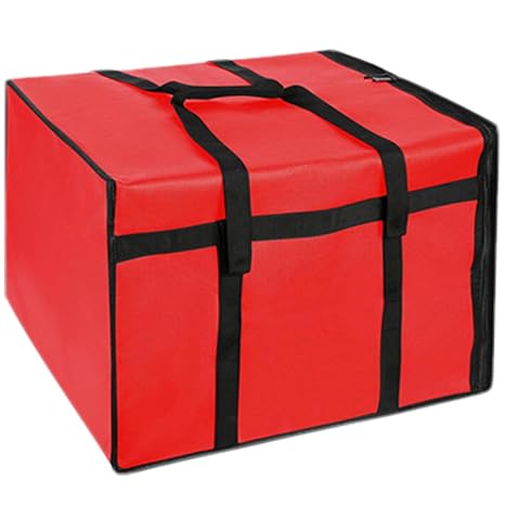 Large Capacity Insulated Pizza Delivery Bag, Reusable Warming Bag with Zipper for Doordash & Parties