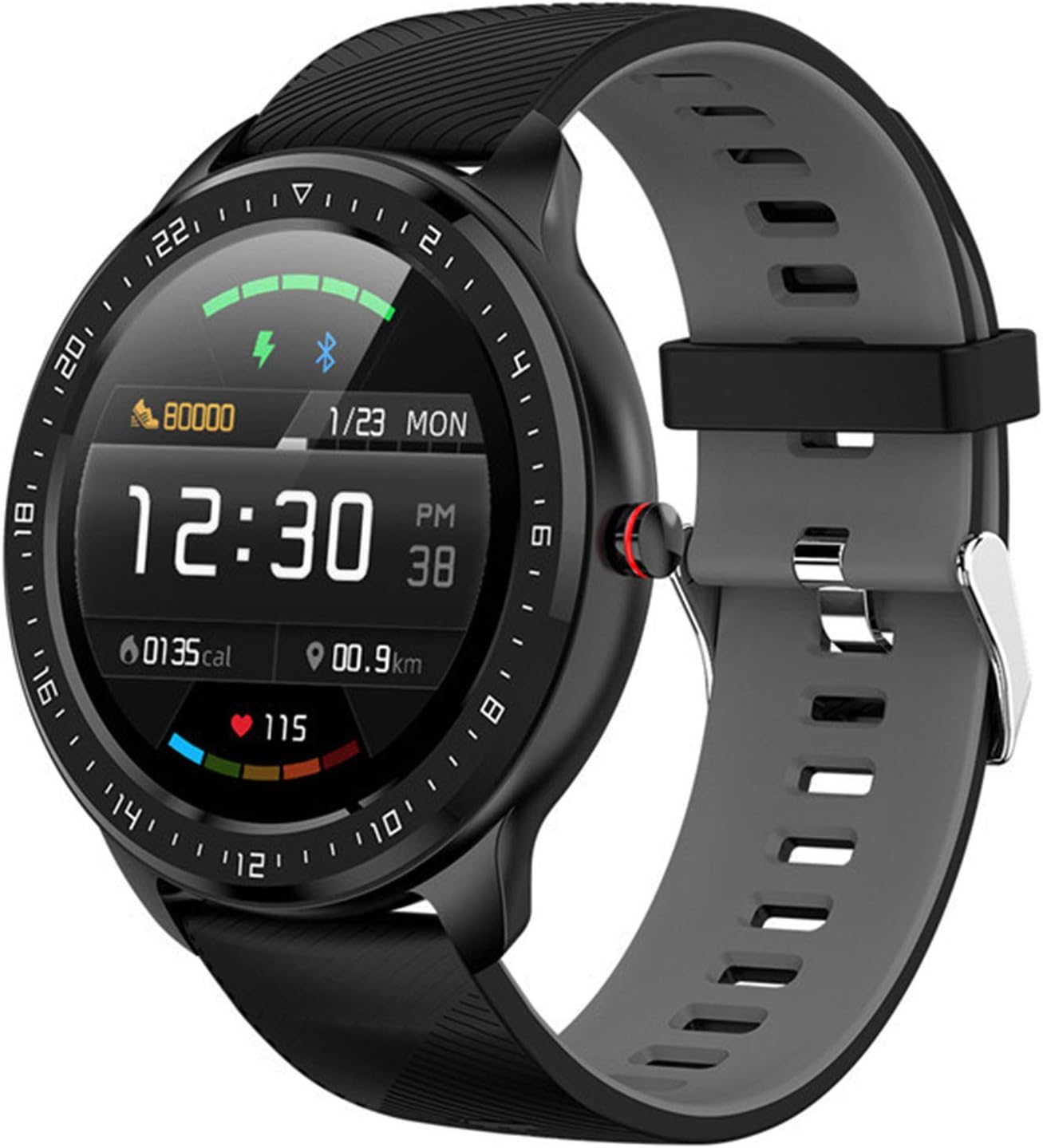 TCXSSL Smart Watch Activity Fitness Trackers Heart Rate Monitor IP68 Waterproof Smartwatch 1.3" Touch Screen Pedometer Stopwatch Sleep Sport Watch for Men Women for iPhone Android Phone Red