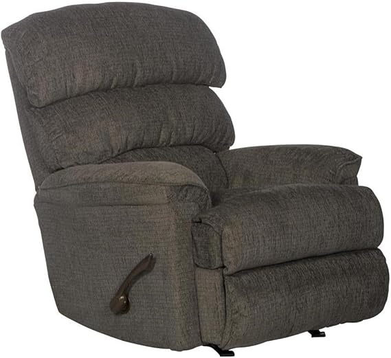 Catnapper Atkins Rocker Recliner in Gray Polyester Fabric