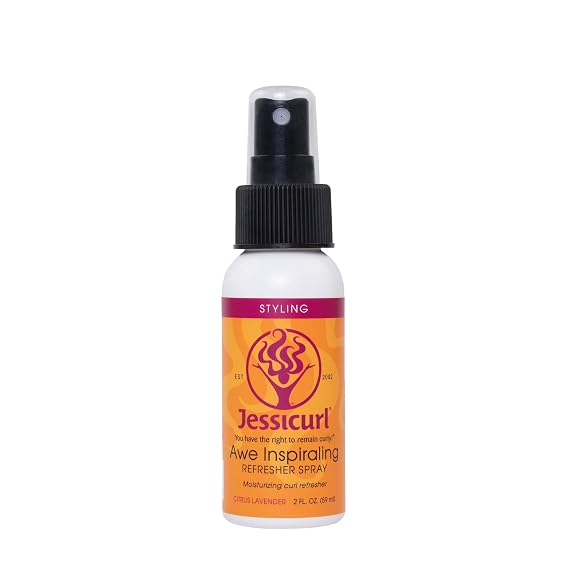 Jessicurl, Awe Inspiraling Spray, Citrus Lavender, 2 Fl oz. Moisturizing Midday Curl Refresher Spray for Curly Hair, Curl Defining