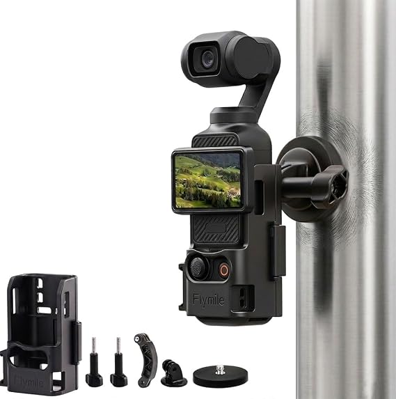 Magnetic Mount Stand Compatible with DJI Osmo Pocket 3, Multifunction Pocket 3 Accessories Expansion Adapter for Action Camera, Action Camera, Cold Shoe, 180 Adjustable