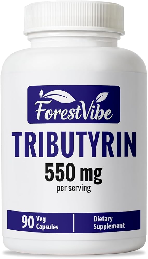Tributyrin Supplement 550mg, Advanced Butyrate Form for Gut Health, 60% Standardized, More Effective Delivery Than Sodium Butyrate, 90 Capsules, Non-GMO & Gluten Free Postbiotic Supplement