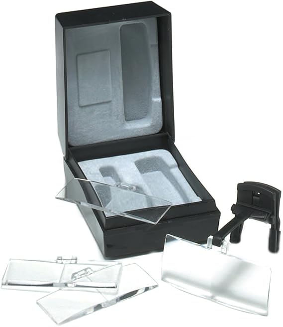 Clip On & Flip Up Magnifying Glasses Hands-Free Magnifier Eyeglasses - Lightweight Design - Ideal for Jewelry Making, Crafting & Reading