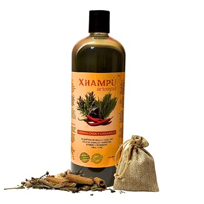 Artisan Shampoo for Longer Hair Coal Tar, Horse Tail, Rosemary & Chili | Champu Artesanal con Alquitran de Hulla, Cola de Caballo, Romero y Chile | Hecho en Mexico