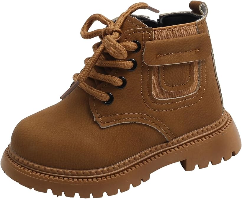 IWIHMIV Winter Boots Kids Toddler Ankle Boots Girls Ankle Booties Boots for Boys Girls Round Toe Boots Toddle Casual Shoes