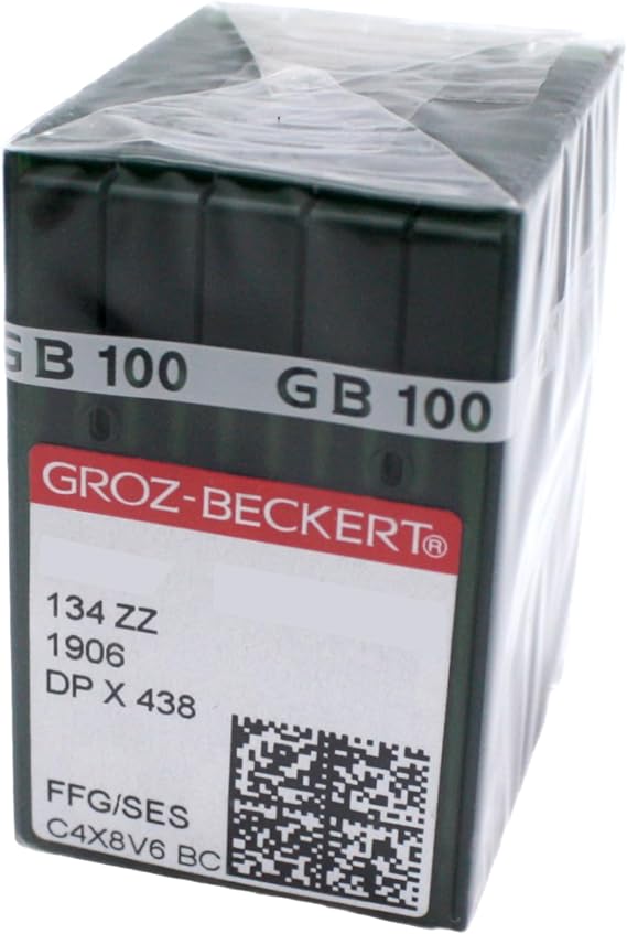 100 Groz-Beckert 134ZZ SY1906 Needles for Industrial Zigzag Sewing Machines-Size 18