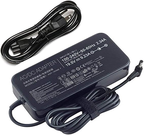 New 19.5V 9.23A 180W Laptop Charger ADP-180MB F FA180PM111 AC Power Adapter for Asus ROG G75 G75VW G75VX GL502VT G750JW G750JM G750JX G751JL G751JM G752VL G-Series Gaming Laptops