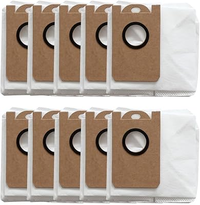 4PCS10PCS Robot Vacuum Dust Bag Fit For Airzeen Q10 Pro Robot Vacuum Cleaner Canister Dust Collector Bags Replacement - 2.5L Capacity 10 PACK