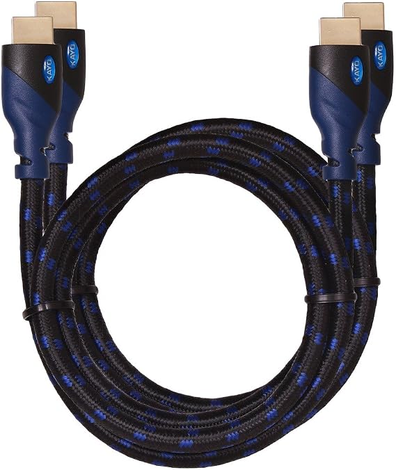 KAYO - High Speed 4K HDMI Cable with Ethernet 3 FT 2 Pack - Supports 3D & Audio Return Channel [Latest Version] - 3 Feet