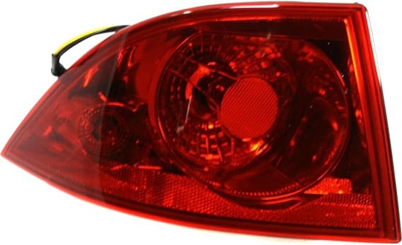 Tail Light Bulb Left Side Red Lens W/Bulb Tail Lamp for Buick for Lucerne CXS 06-08 & CX/CXL 06-11 & Super 08-11 25927355 9590848