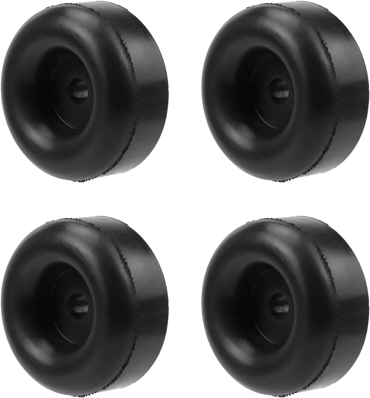 4pcs 2 Round Rubber Bumper Trailer Ramp Door Rubber Bump Stops Black Rubber Feet Bumpers Replacement for Cargo Trailer Ramp Doors Truck Gates 2 Inches