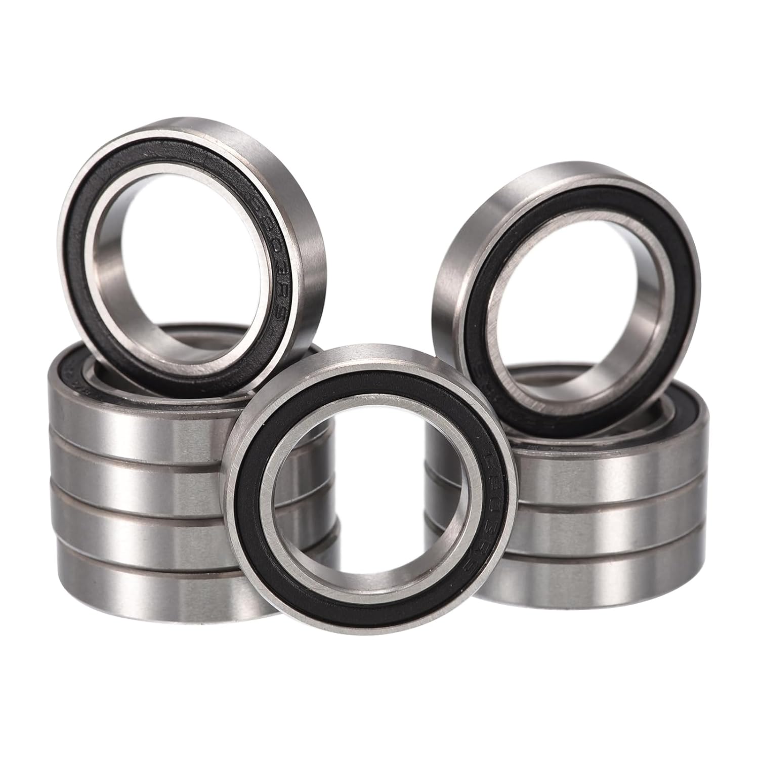 6803-2RS Deep Groove Ball Bearings, ID 17mm x OD 26mm x Width 5mm Double Rubber Sealed Ball Bearing Pre-Lubricated Chrome Steel Z2 Lever 10pcs
