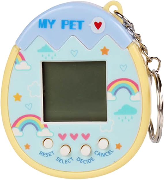 Digital Pet, Digital Pets for Kids, Electronic Pet Game Machine with Keychain, Virtual Pet for Girls, Boys(Blue)