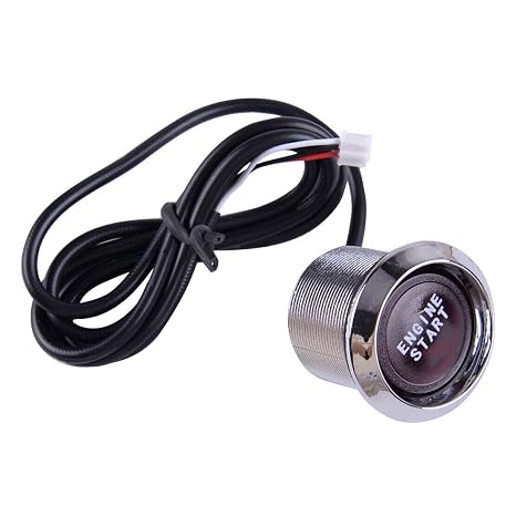 Engine Start LED Keyless Push Button Switch Ignition Starter Kit Universal @-
