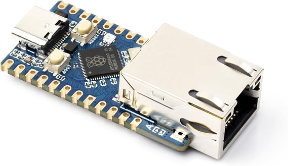 Waveshare RP2350 ETH Dev Board: RP2350 Ethernet Port Module, Onboard ETH, 14 Multi-function GPIO Pins, Tiny Size, Easy Integration, Linux Compatible, Ethernet Connectivity