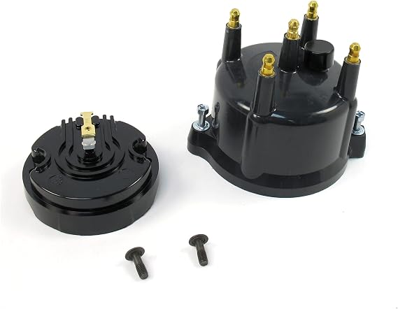 Pertronix D604710 Black Cap and Rotor Kit for Flame-Thrower Billet Distributor 4 Cylinder Engine