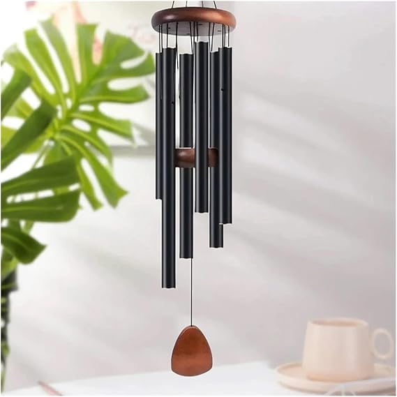 Wind Chimes 2 Pcs 26 Inch Outdoor Wind Chimes Create an Atmosphere for Outdoor Decoration of Terraces Gardens Balconies for Outdoor, Garden(Black)