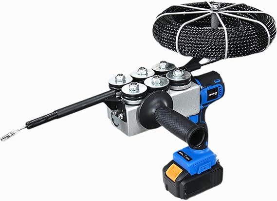 Automatic Threading Machine, 40m/Min Cordless Electric Stringing Wire Puller, Wall Electrical Wire Threader, 2Battery