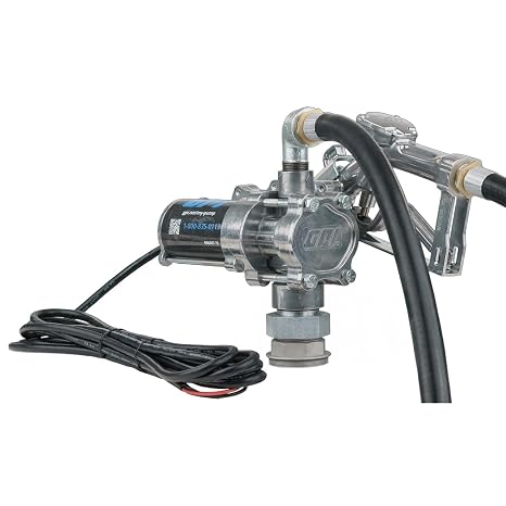 GPI - EZ-8 Fuel Transfer Pump, Manual Shut-Off Nozzle with Spin Collar, 8 GPM, 12 Volt (137100-05)