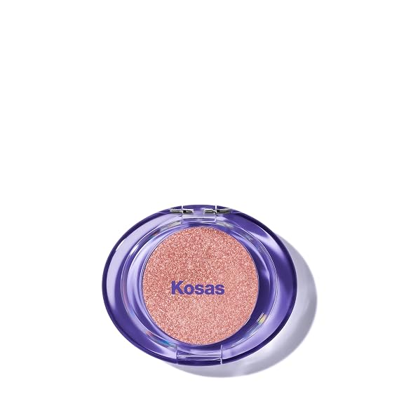 Kosas Shiny Objects Wet Glisten Powder Highlighter for Face + Eyes, Glimmerose