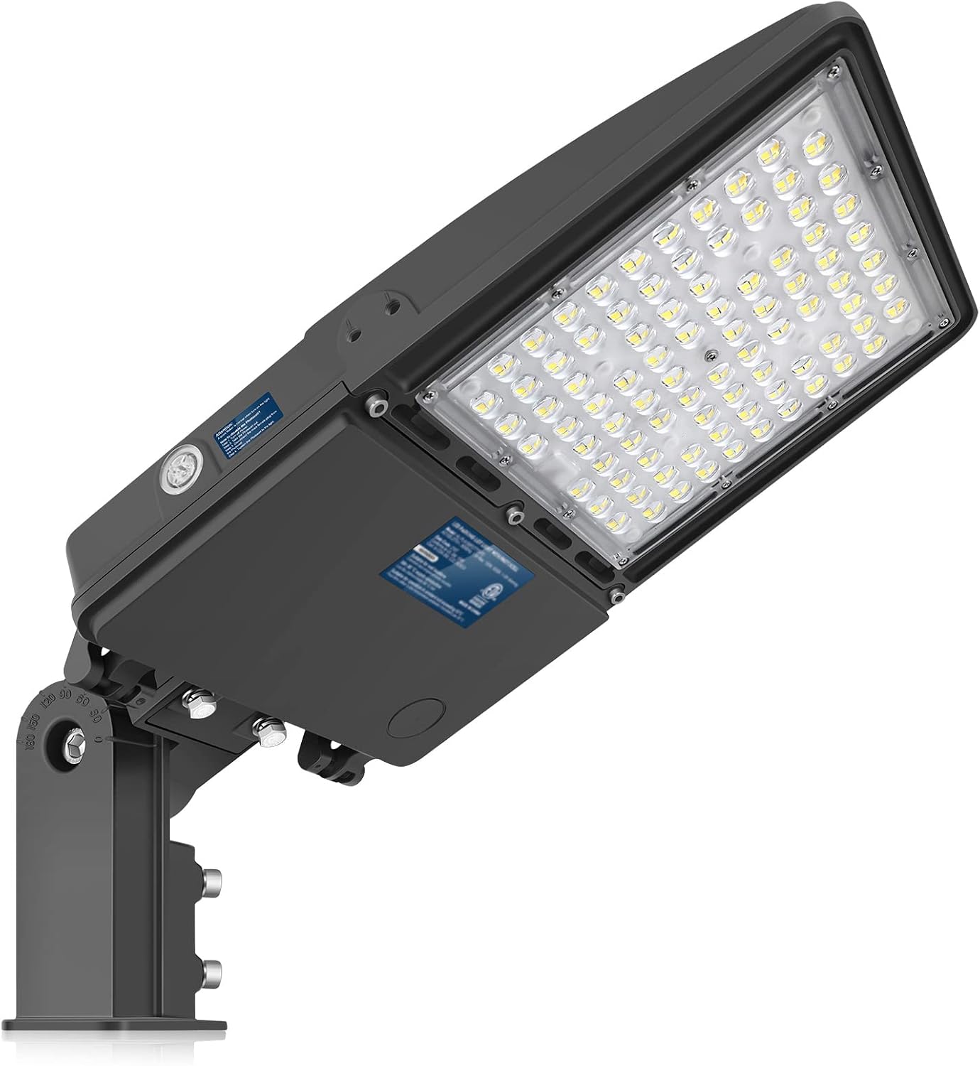 AKK 150W LED Parking Lot Lighting with Adjustable Slip Fitter, 21000LM 140LMW LED Parking Lot Lights, 5000K Street Light Dusk to Dawn Photocell, Waterproof LED Shoebox Light for Roadway, ETL Listed