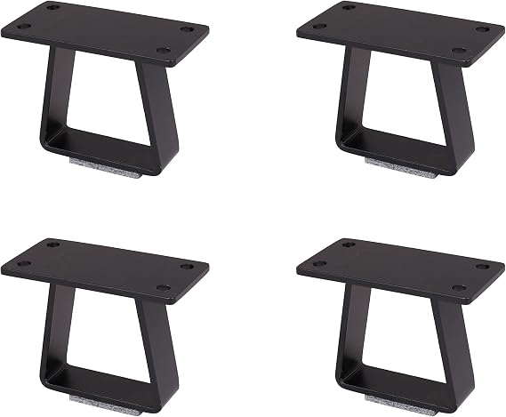 4 x 2 1/2'' Mini Trapezoid Shaped Legs DIY Industrial Strength Modern Table Legs,Trapezoid Cabinet Legs,Black,Set of 4
