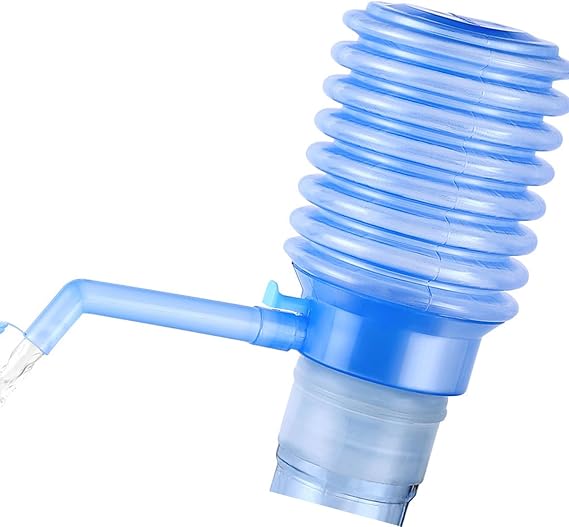 Manual Hand Press Pump for 5 Gallon Water Bottle Adjustable Tube Length Water Dispenser with Protective Spout Covers