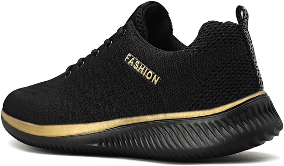Men's and Women's Thick-soled Sneakers, Unisex Air Cushion Lightweight Breathable Non-slip Running Shoes, Walking Shoes, Jogging Shoes, Sports Shoes, Black, for School, Commuting, Everyday