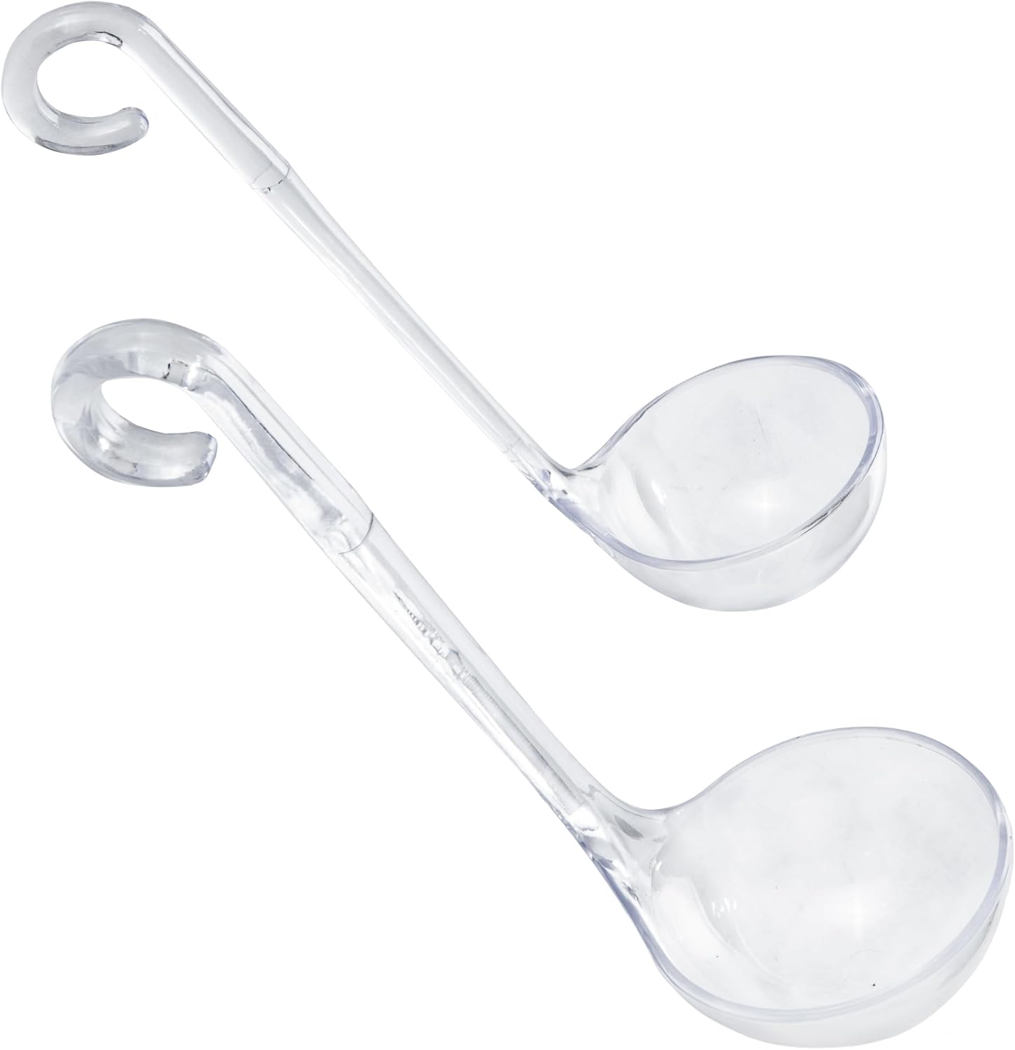 Chef Craft Plastic Dressing and Sauces Ladles, 1 Ounce 5.5 Inch and 2 Ounce 6 Inch 2 Piece Set, Clear