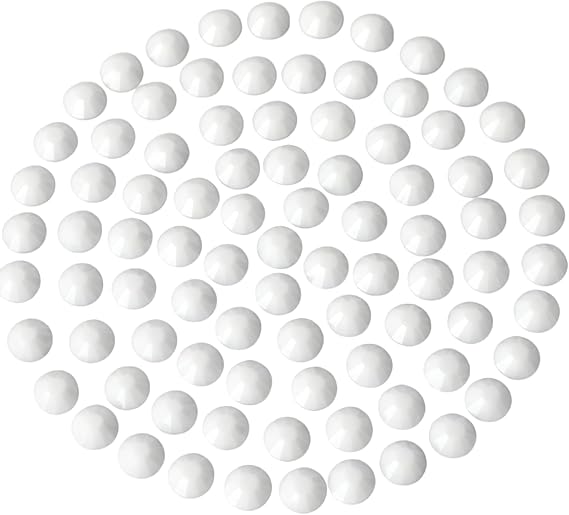 Flatback Glass Crystal Rhinestones, SS3, Solid White