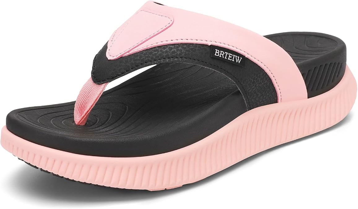 Womens Orthotic Recovery Flip Flops Plantar Fasciitis Thong Sandals | Thick Yoga Mat,Orthotic Arch Support,Non-Slip,Cushioned,Comfort, Lightweight,Walking,Indoor/Outdoor