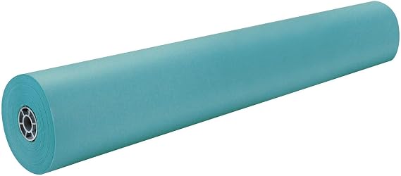 Pacon Rainbow Duo-Finish Colored Kraft Paper, 35 lb Wrapping Weight, 36" x 1,000 ft, Aqua