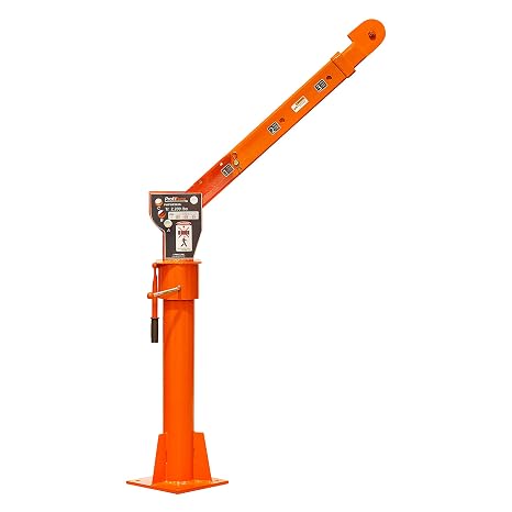 Prowinch 2000 lbs Davit Crane Without Winch Heavy-Duty, Hydraulic Lift with 360o Swivel for Industrial, Marine, and Commercial Use, Ideal for Efficient Material Handling