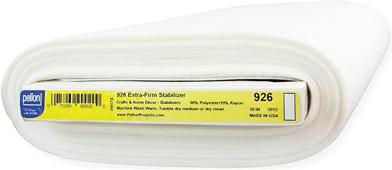 White Extra Firm Stabilizer Fabric - Sold By the Yard
