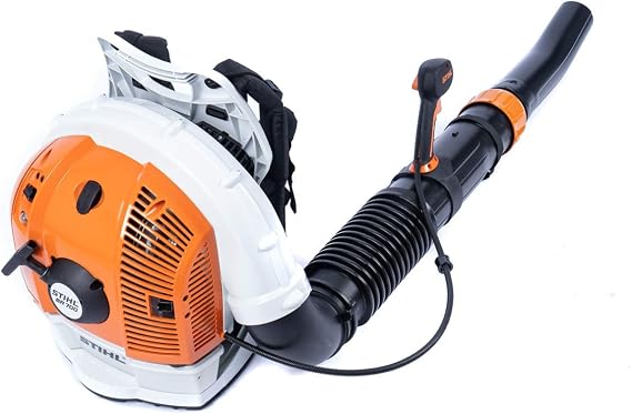 Stihl BR 700 back-carrying professional leaf blower with adjustable blow tube and a maximum blowing force of 88 m/s