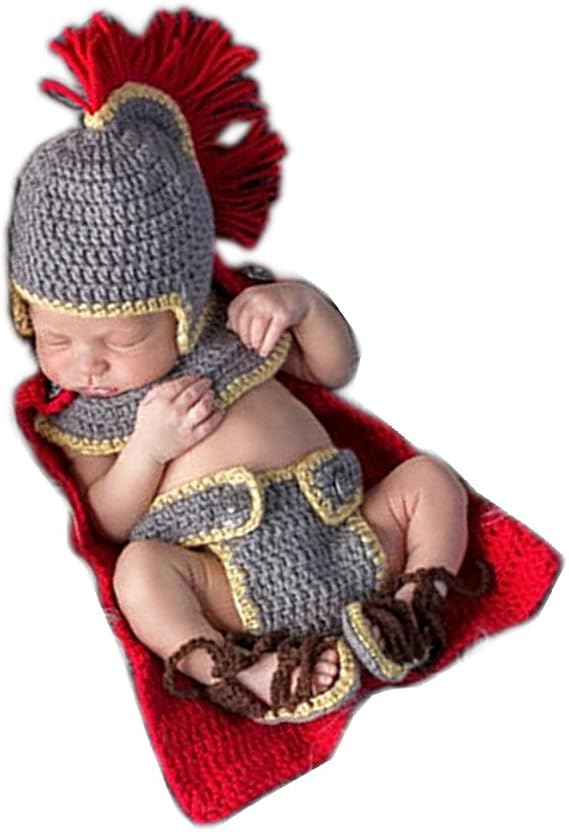 Coberllus Newborn Photography Props Monthly Baby Photo Props Outfits General Leader Set for Boy Photography Shoot