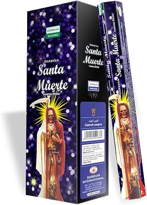 Darshan - 120 Sticks Box Santa Muerte Black - 120 Sticks Box - Darshan Incense