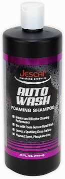 Jescar Auto Wash Shampoo - 32oz - PH-neutral car wash soap for ultimate paint protection, Use in Foam Cannon, foam Guns, 5 Gallon Bucket. Safe for Cars, Trucks, Motorcycles, RVs & More.