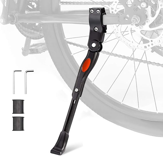 UHACKER Adjustable Bike Kickstand Aluminum Rear Side Bicycle Stand for Bike 22"-26"