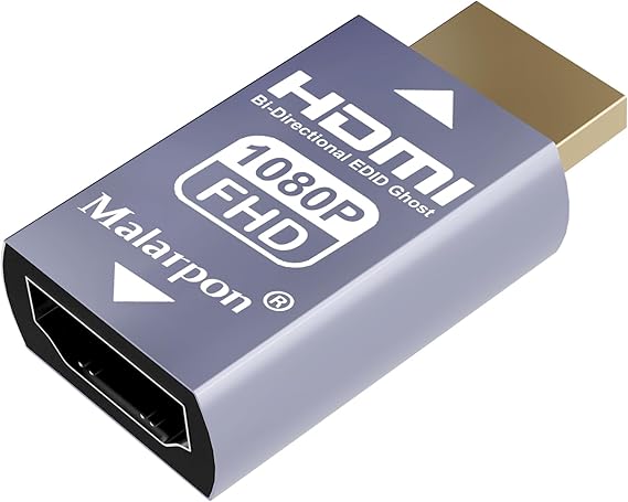 Hdmi Edid Emulator Passthrough 3rd Generrtion Aluminum fit Headlesskeep The EDID of The Monitor Active Switches and Extenders 1920x1080@59Hz 1P