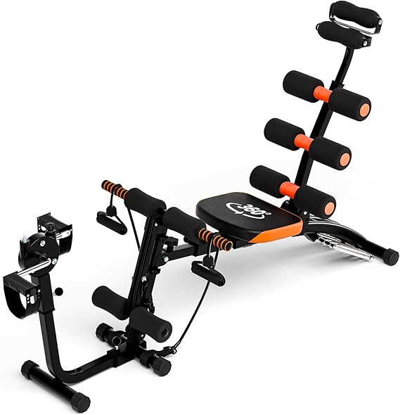 Ab Machine, Adjustable Ab Workout Equipment at Home Gym, Foldable Ab Trainer Machine for Core Strength Training with LCD Display