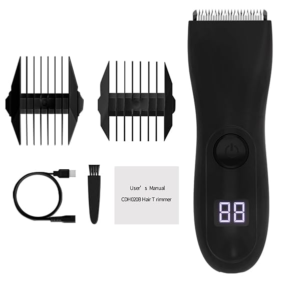 Groin & Body Hair Trimmer For Men Pubic Hair Trimmer Man Electric Cordless Rechargeable Shaver Body Groomer