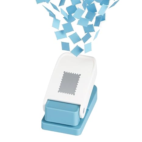 HTVRONT Stamp Punch, 1X0.8inch Postage Stamp Puncher for journaling | Rectangular Stamps Shaped Paper Punch, Stamp Cutter Hole Punch for Paper Crafts, Scrapbook Supplies (1*1.08inch)