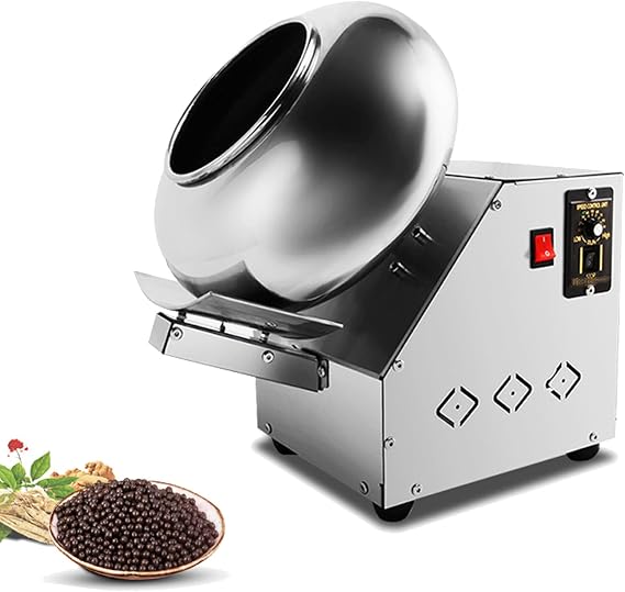 Electric Sugar Coating Machine Small Commercial Mini Chocolate Panning Machine Chocolate Coating Polishing Machine Coater Sugar Ball Coating Drying Machine